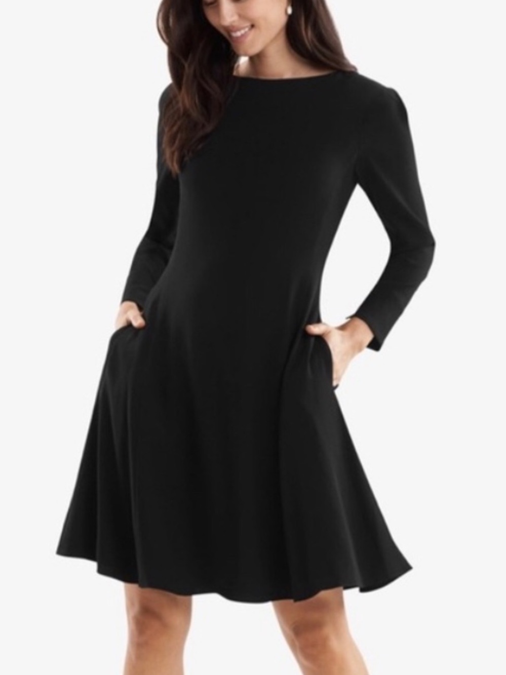 MM LaFleur Emeline Black Long Sleeve dress size 4